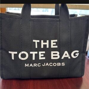 Marc Jacobs Black Canvas Tote Functional Minimalist Design